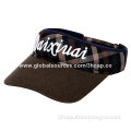 Promotional Sports Visor with 100% Polyester Mesh Fabric with Embroidery in the Upper Peak